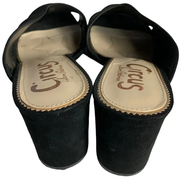 Circus by Sam Edelman Black Suzanna Open Toe Mules Sandals Shoes Womens Size 6.5 - Picture 4 of 15